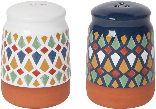 Salt & Pepper Shakers, Kaleidoscope Terracotta