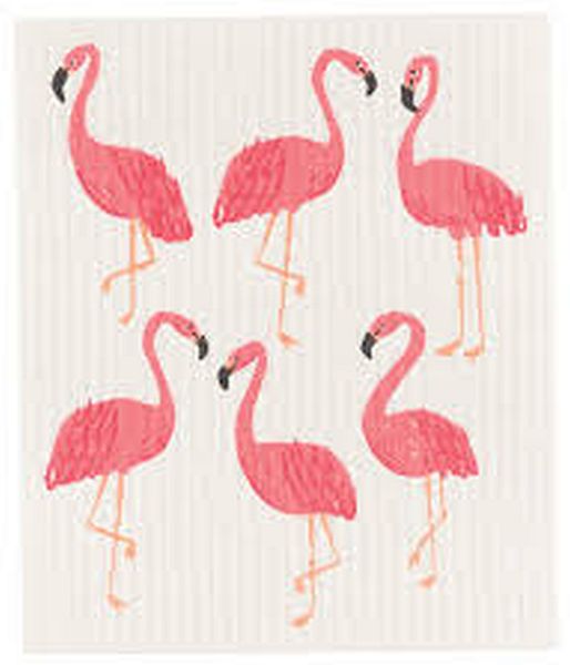 Swedish Sponge Cloth, Flamingos