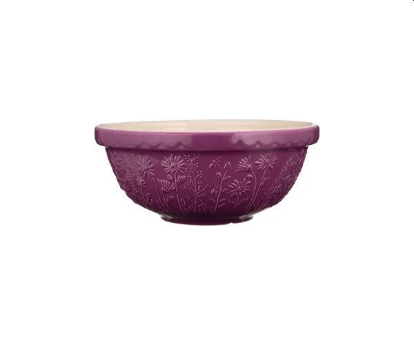 Mason Cash Mixing Bowl, "In the Meadow" 2.85 qt Daisy Purple