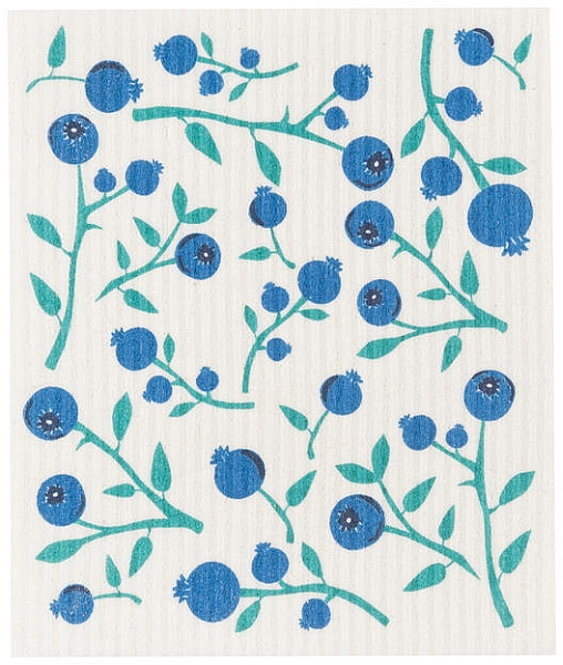 Swedish Sponge Cloth, Blueberries