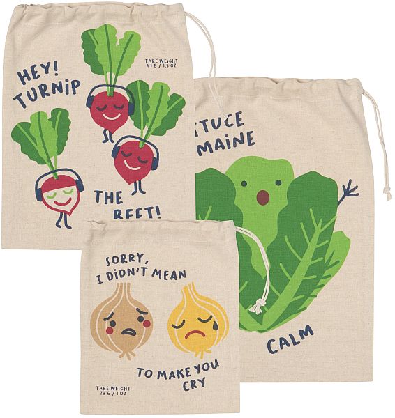 Bags, Produce Funny Food Set of 3