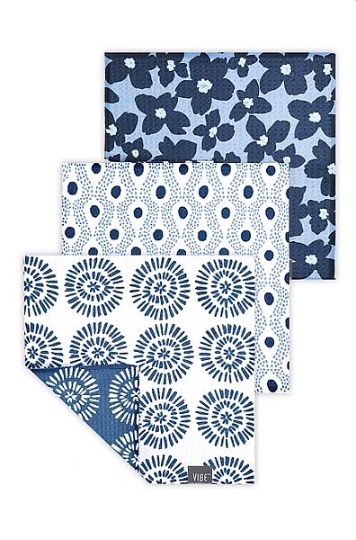 Vibe Dish Cloth Indigo Set/3