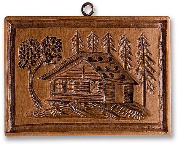 Pinewood Cabin Cookie Mold