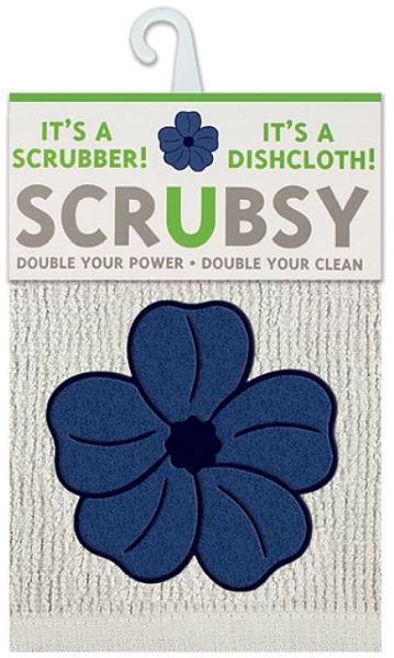 Scrubsy Cloth/Scrubber Blue Floral