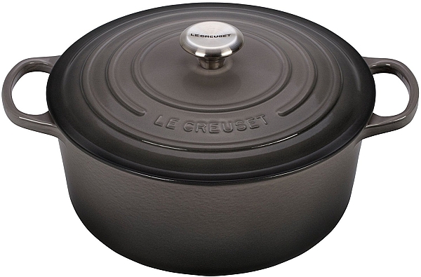 Round Dutch Oven 7.25qt. Enameled Cast Iron, Oyster