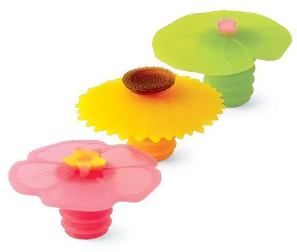 Silicone Bottle Stoppers Floral