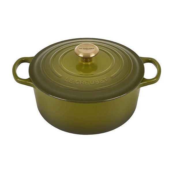 Round Dutch Oven 5.5qt. Enameled Cast Iron, Olive