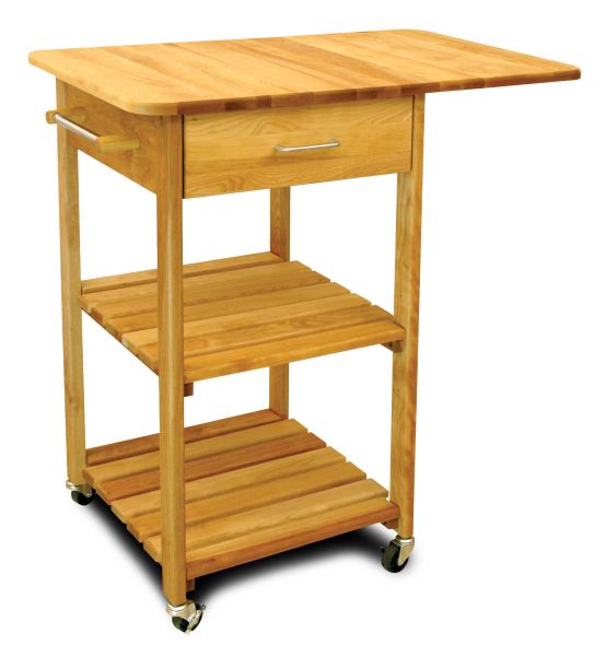 Drop Leaf Two Shelved Cart