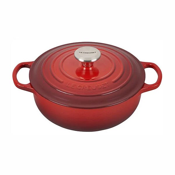 Sauteuse 3.5qt Enameled Cast Iron, Cerise