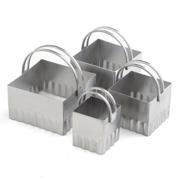Square Rippled Biscuit Cutters