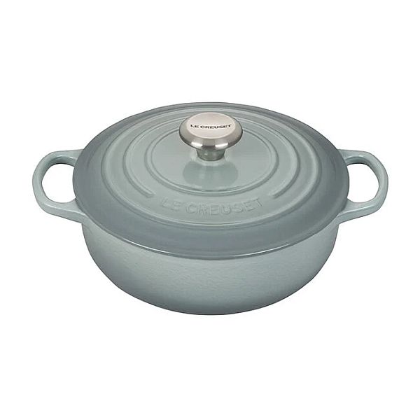 Sauteuse 3.5qt Enameled Cast Iron, Sea Salt