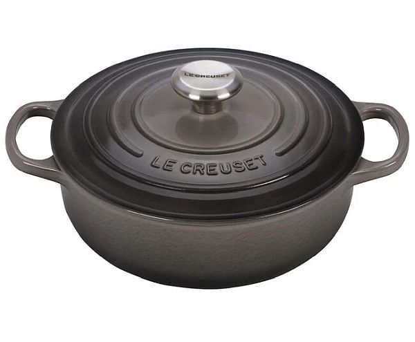 Sauteuse 3.5qt Enameled Cast Iron, Oyster