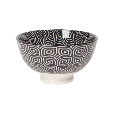 4" Bowl Black White Geo