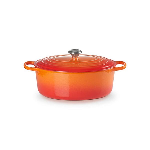 Oval Dutch Oven  8 qt. Enameled Cast Iron, Flame