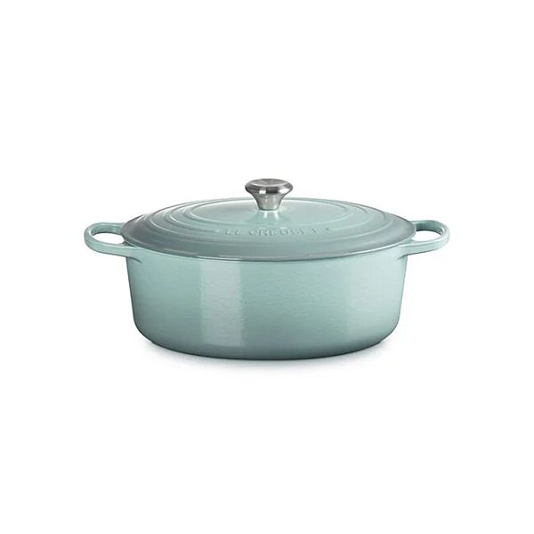 Oval Dutch Oven  8 qt. Enameled Cast Iron, Seasalt