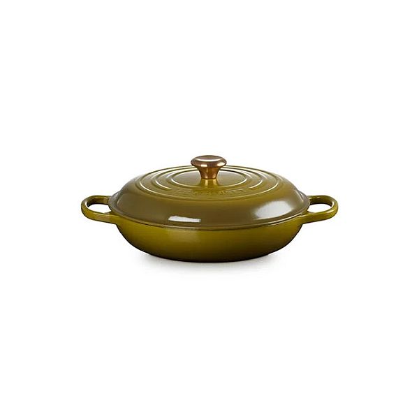 Braiser 3.5qt. Enameled Cast Iron, Olive