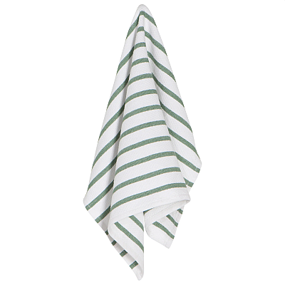 Basketweave Teatowel Elm Green