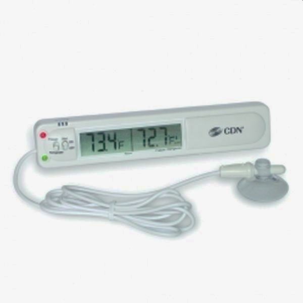 Thermometer Refrigerator/Freezer Digital Alarm Audio/Visual Ref
