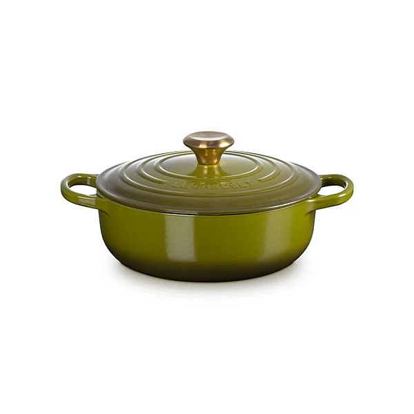 Sauteuse 3.5qt Enameled Cast Iron, Olive